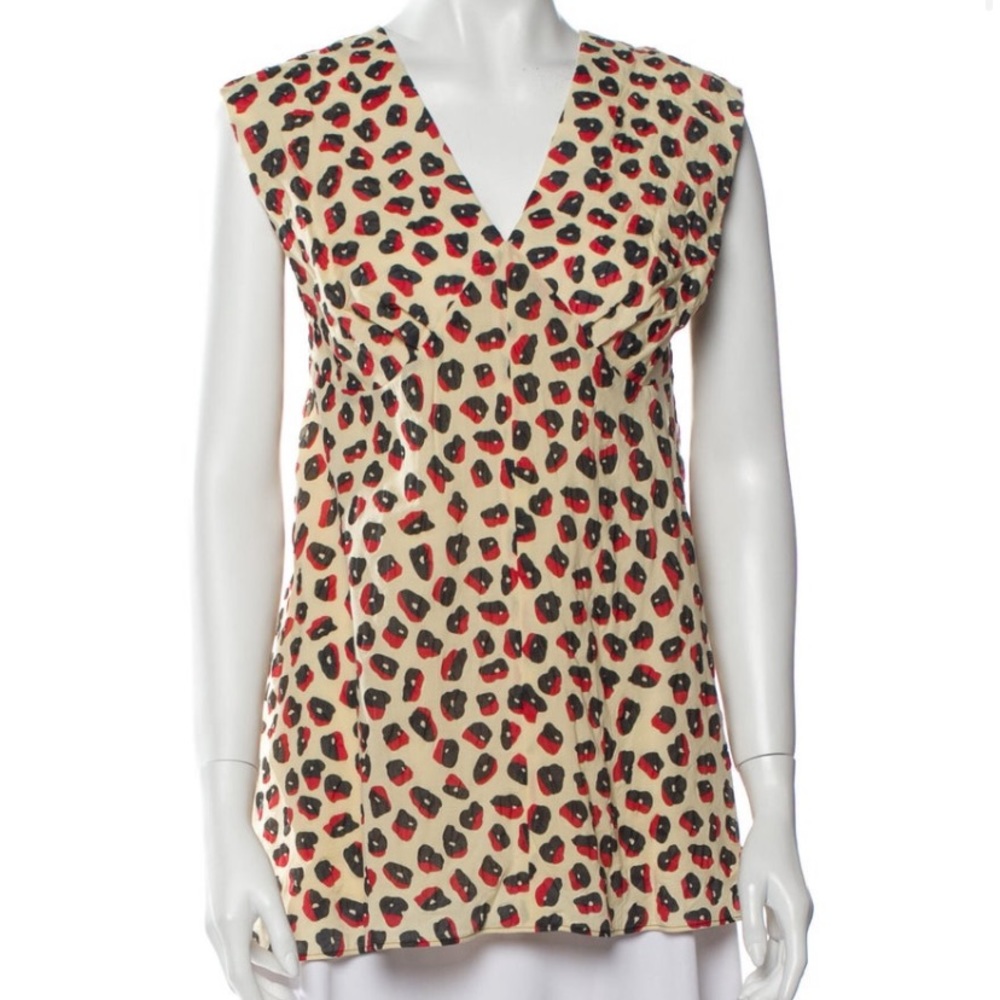 Balenciaga leopard pattern blouse.